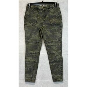 MOSSIMO High Rise Jegging Women 12/31 Green Camo Super Stretch Utility Pants